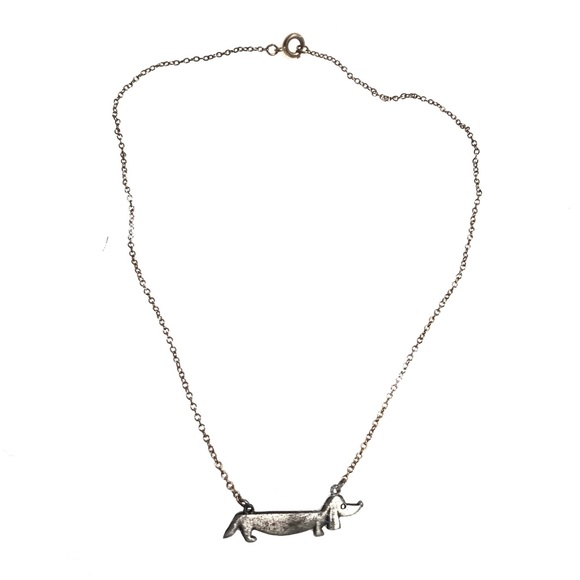 Jewelry - Dachshund Two-Toned Necklace Distressed NWOT